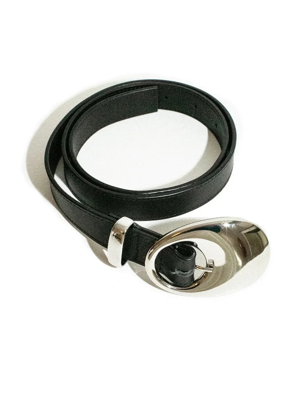 Beaufille Black Porte Leather Belt, Small